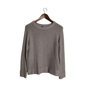 ThePerfext 100% Cashmere Crewneck Sweater Taupe Womans XS Luxury Knit